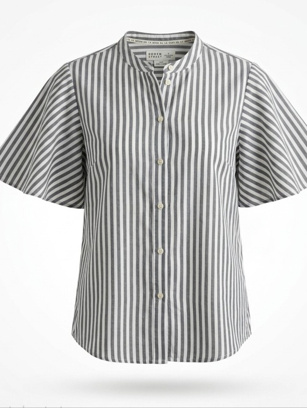 Kate Spade Broome Street 100% Cotton Striped Flutter Sleeve Button Down Top Sz.S